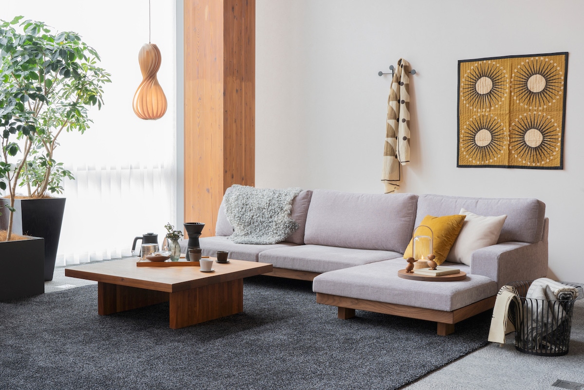 DANISH LOW LIVING TABLE W100cm x D100cm x H30cm