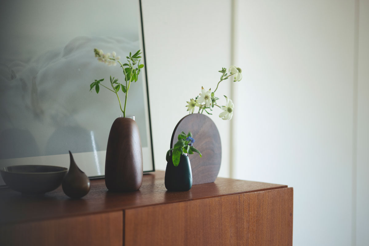SASAKI | Palette vase ウォールナット ラージ