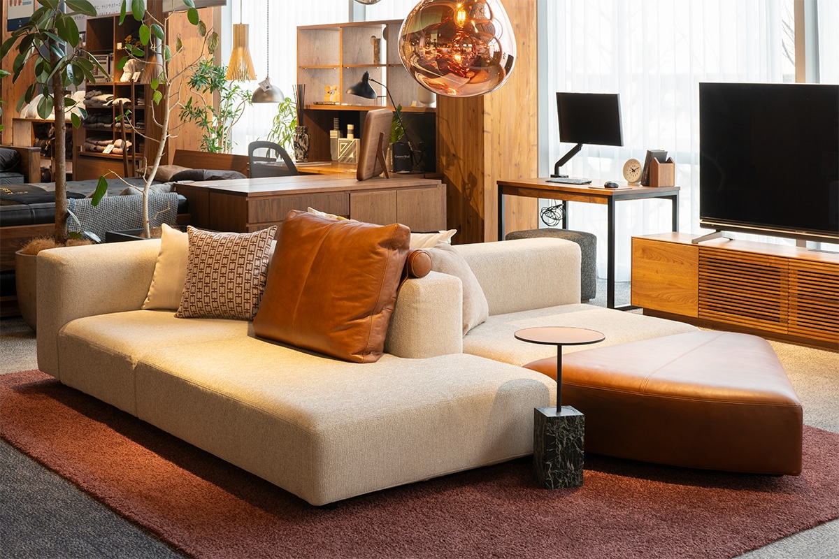 COMPOSIT SYSTEM SOFA オットマンファンシェイプ45°