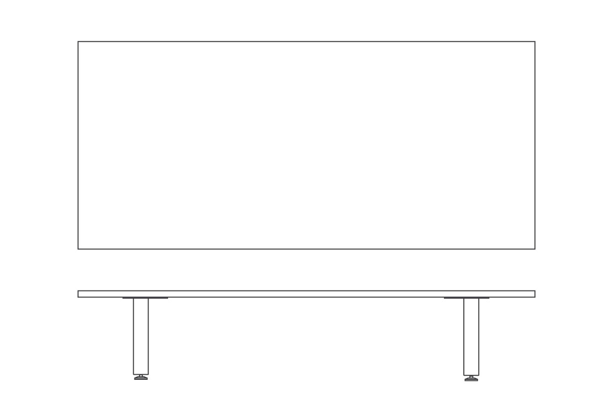 W 220cm × D 100cm