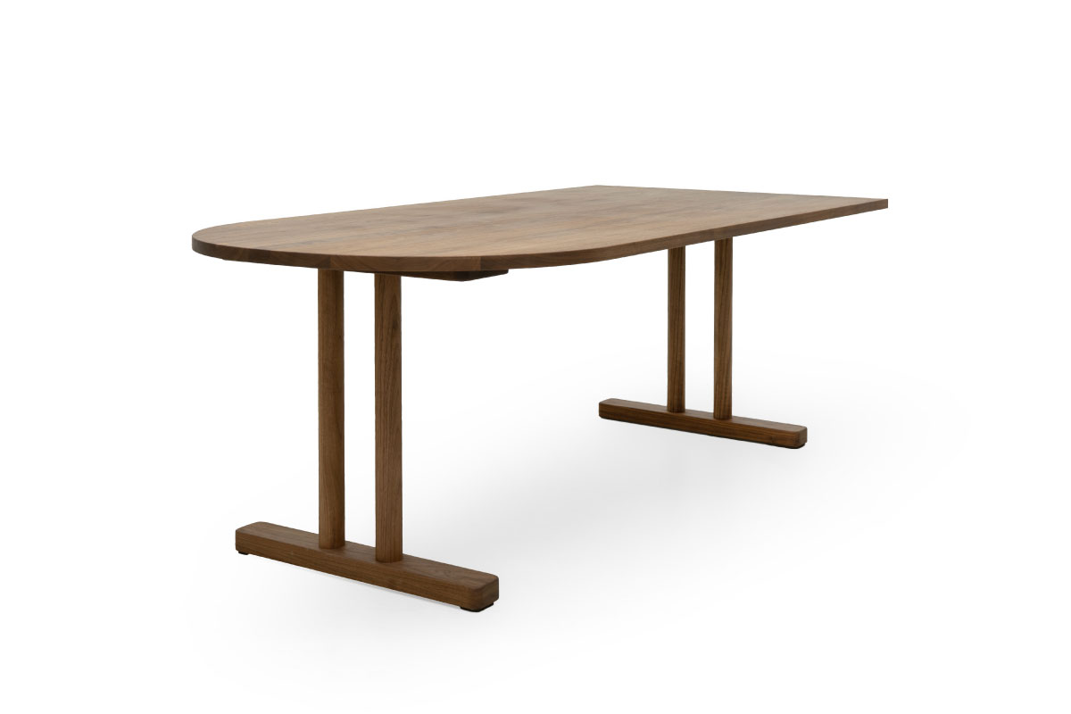 CHILL HALF OVAL LOW DINING TABLE W180cm × D90cm