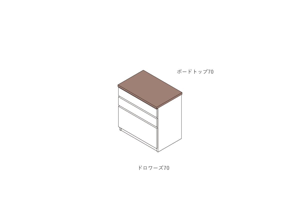 NOTE BOARD TOP W70cm × D46cm