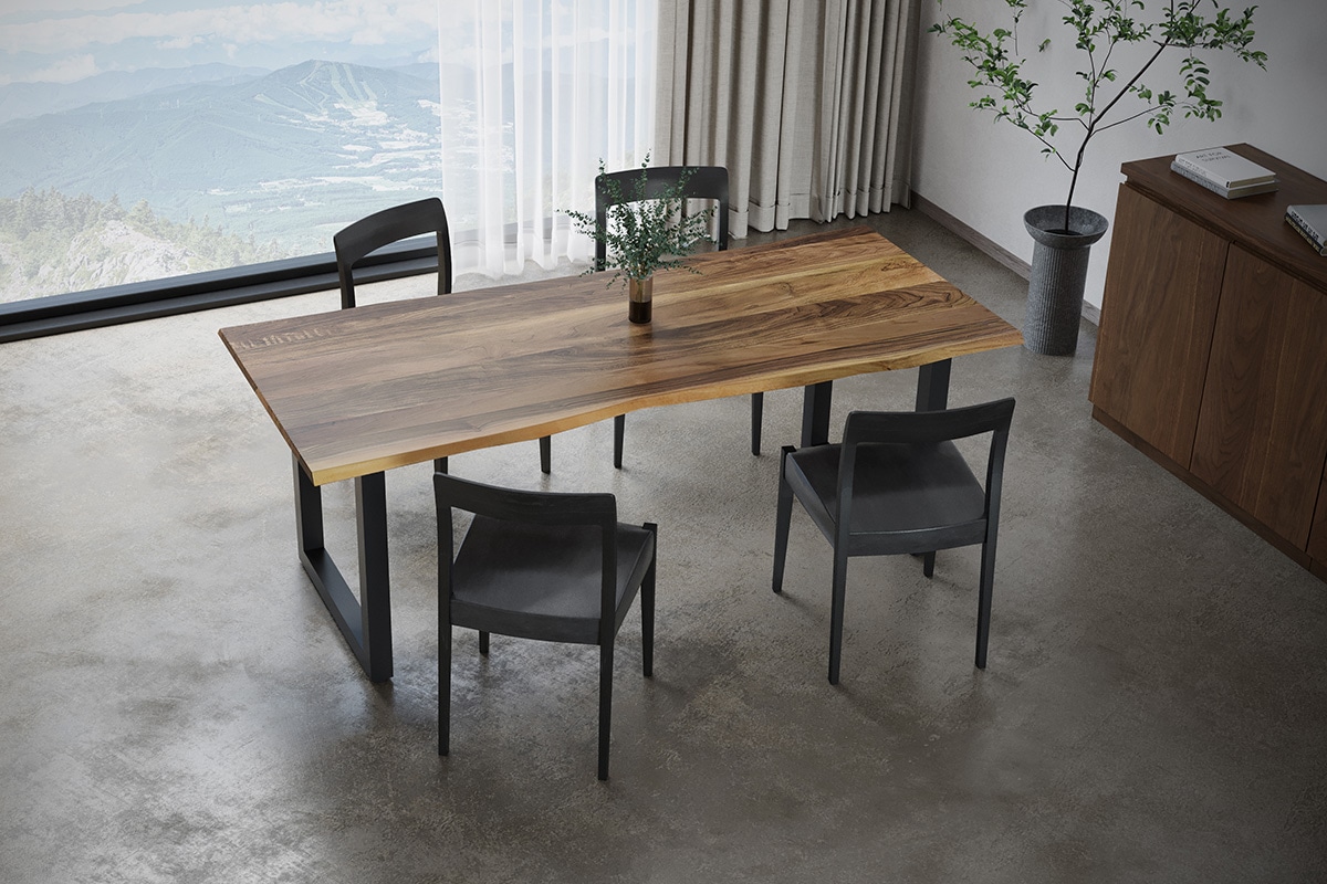 WILDWOOD LIVE EDGE DINING TABLE W 100cm × D 90~80cm