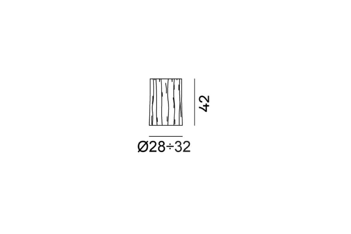 GERVASONI | LOG L ホワイト Φ28-32 H42cm