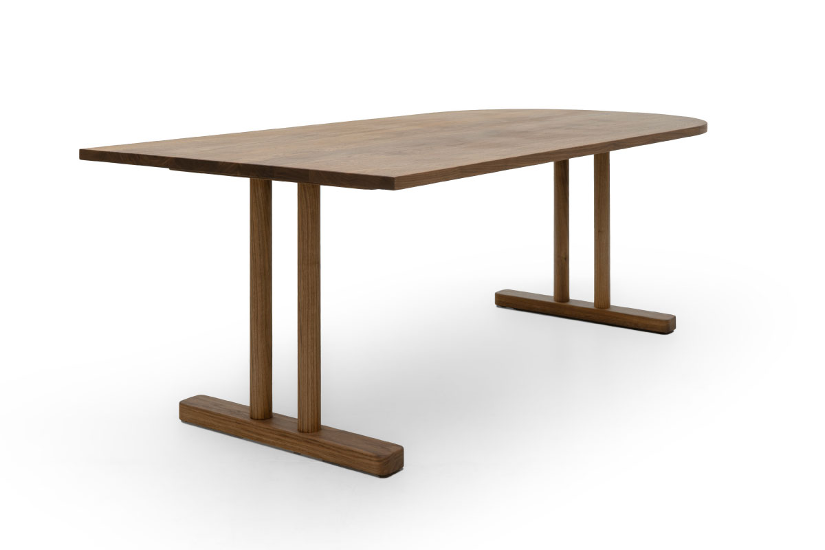 CHILL HALF OVAL LOW DINING TABLE W180cm × D90cm