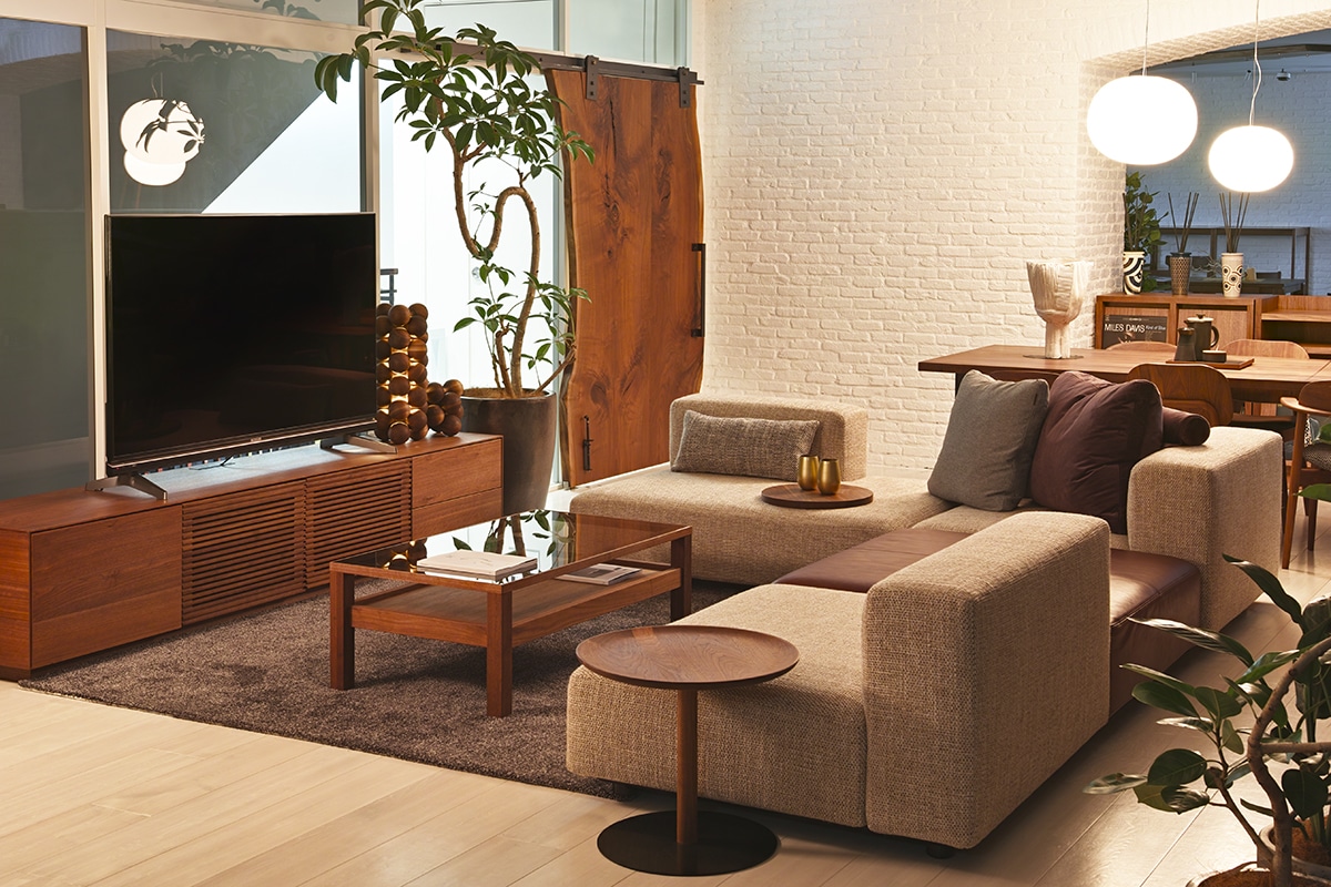 COMPOSIT SYSTEM SOFA オットマンファンシェイプ45°