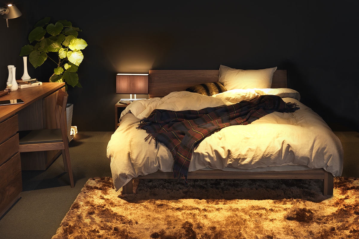 ONLINESHOP Limited Mattress+LUNA BED シングル2台木目通し(S2ATG)