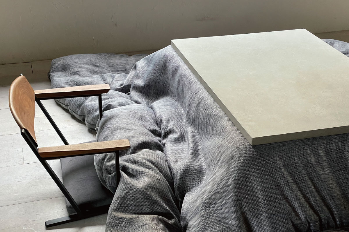 FolivorA | NOMBE kotatsu table(mortar) ウォールナット 160×90(cm)