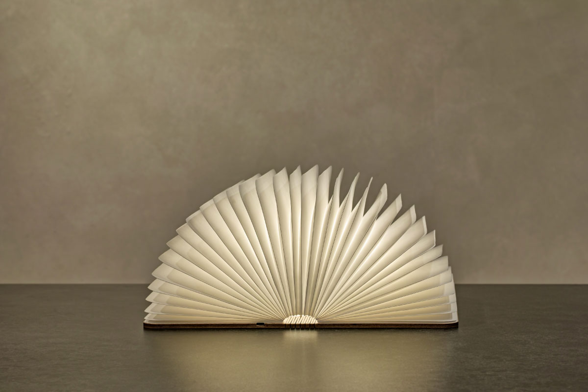 gingko design | Smart Book Light (Natural Wood) Large
