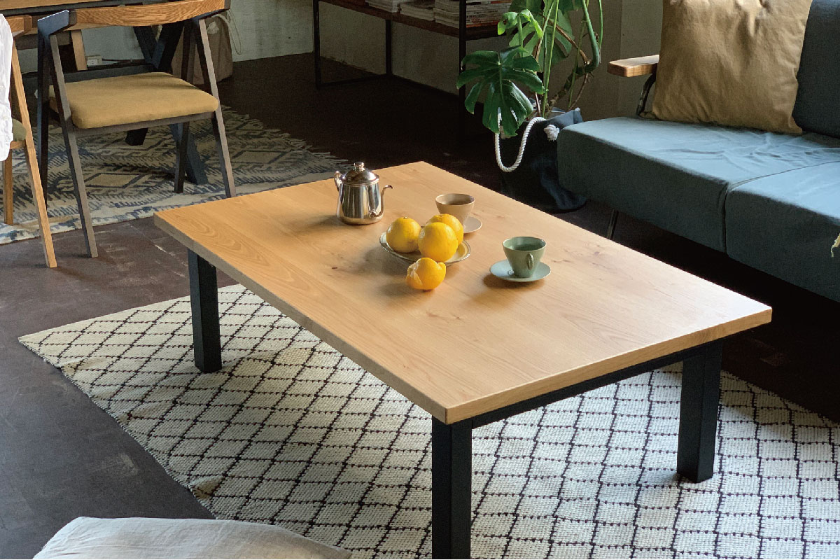 Nichibi Woodworks | SAI Oak kotatsu table Oak 120×75×38(cm)