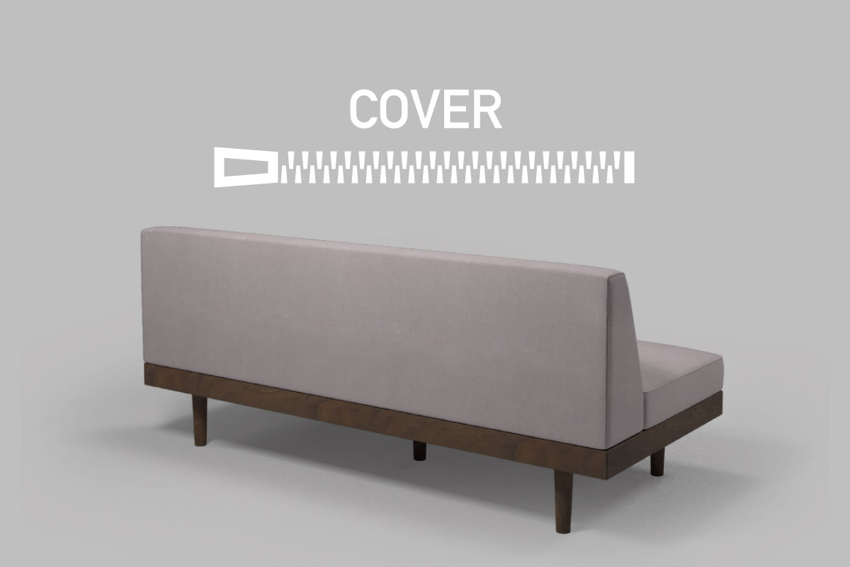 CHILL SOFA BACK COVER アームレス3シーター 180