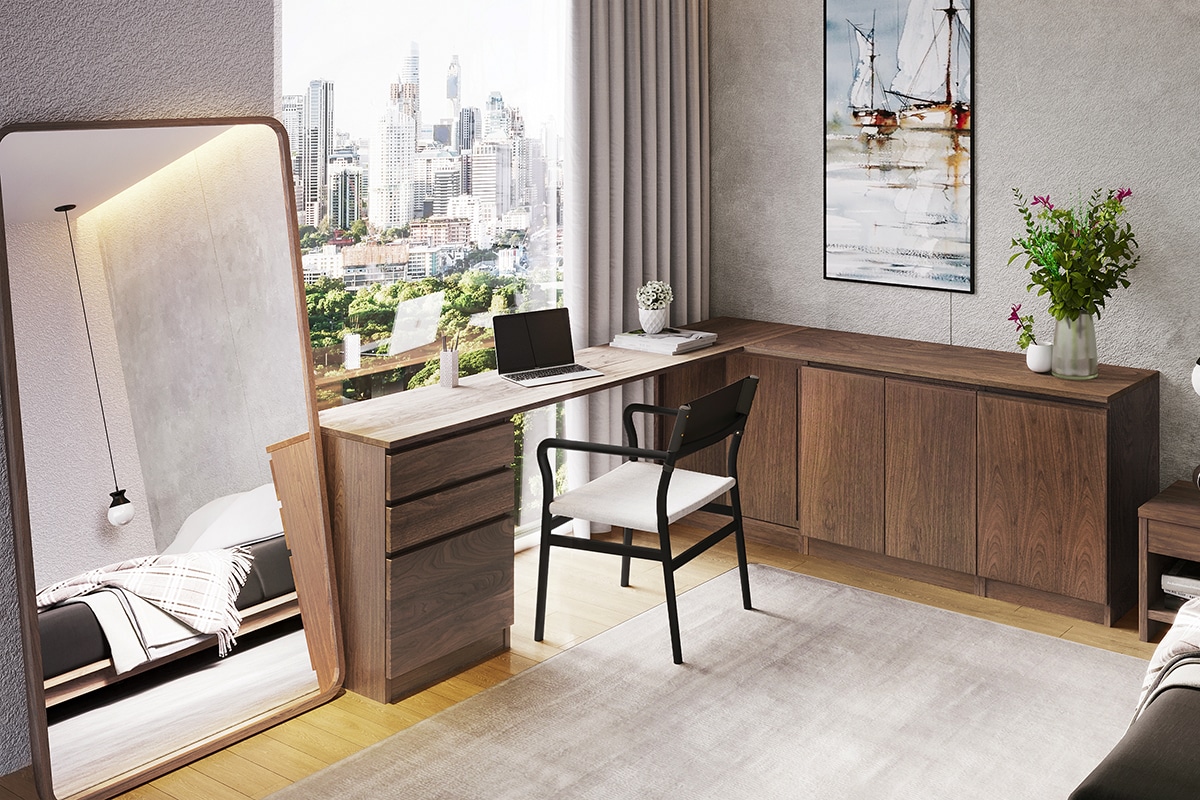 NOTE SIDE DESK TOP W140cm × D46cm